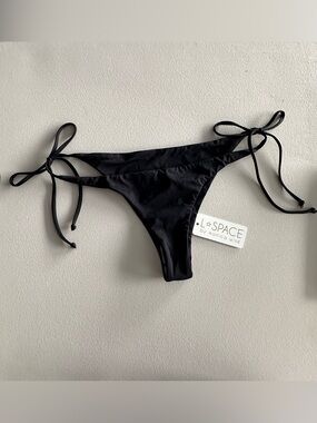 l*space Black Tie-Side Bikini Bottom